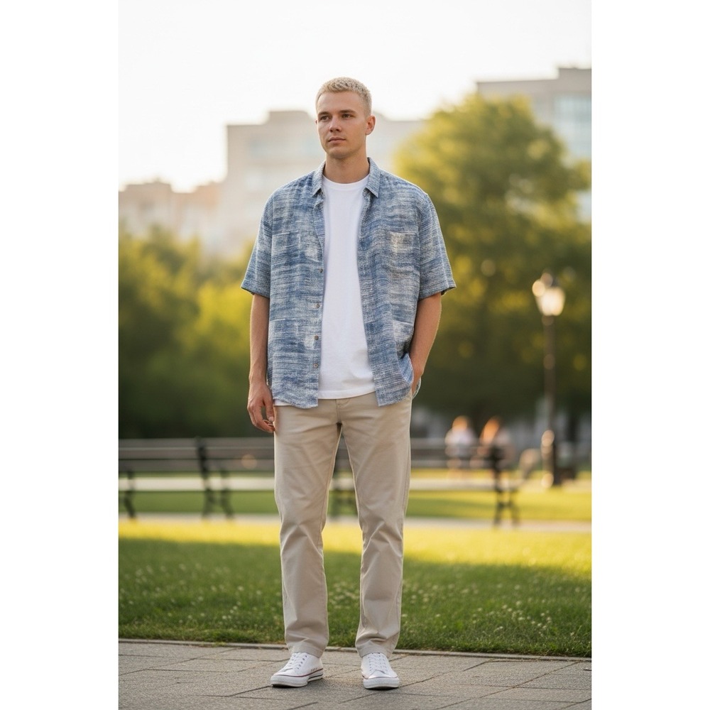 Havanera XXL Button‎ Up Short Sleeve Casual Hawaiian Beach Preppy
